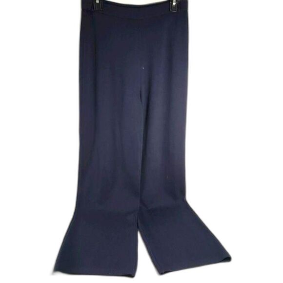 St. John Caviar Vintage Knit Navy Blue Pants - Size 8 - Picture 4 of 7